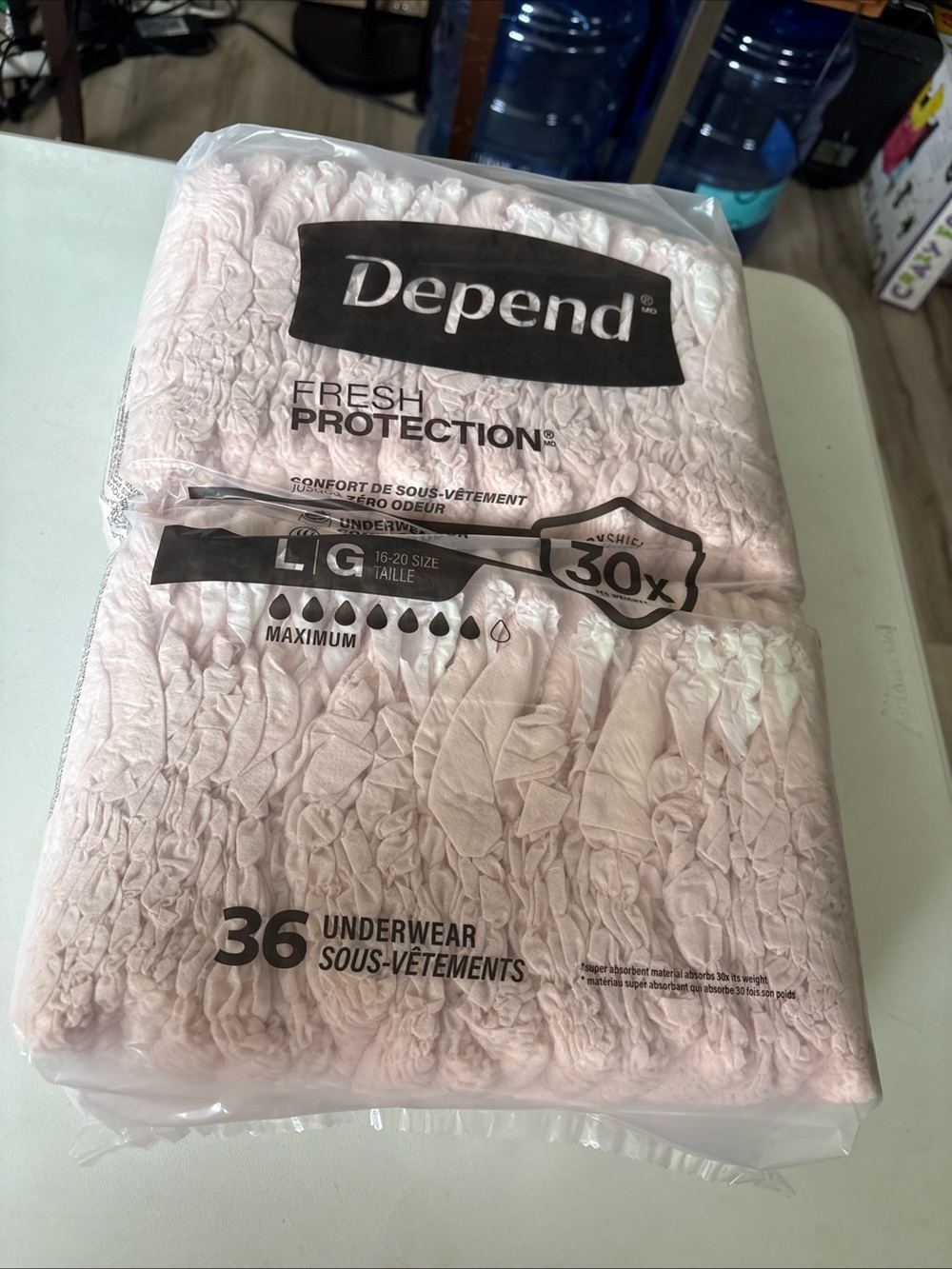 Depend Fresh Protection Light Pink Adult Underwear - 36 Pack